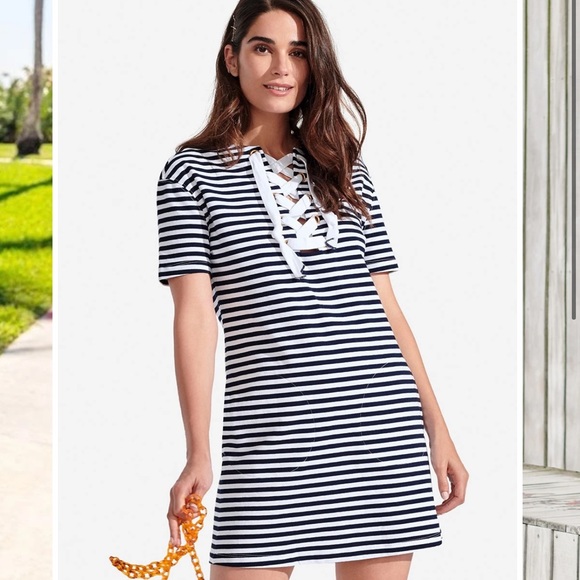 NWT Persifor Anna Dress with Lace-Up Front - Picture 1 of 4